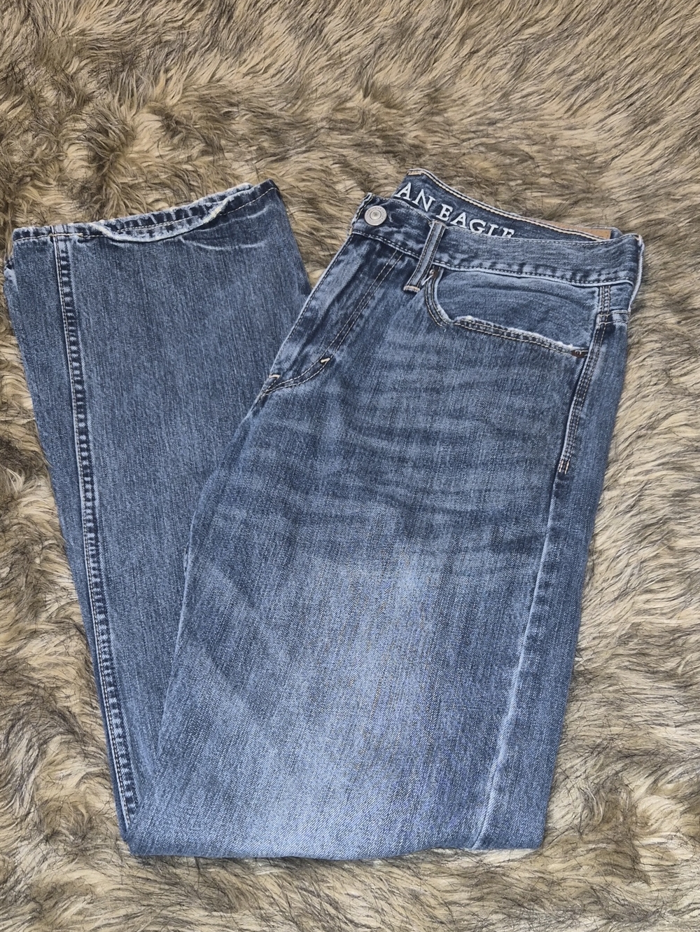 American Eagle Outfitters Men's Medium Blue Straight Jeans